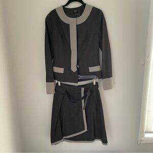 Herry Women’s Skirt Set Wool Blend Gray Color Block Size 6